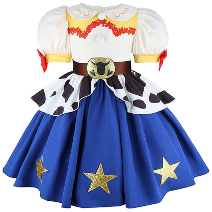 Little Cowgirl Sweet Dress for girls with western-inspired print and bow by Magic Tree Kids