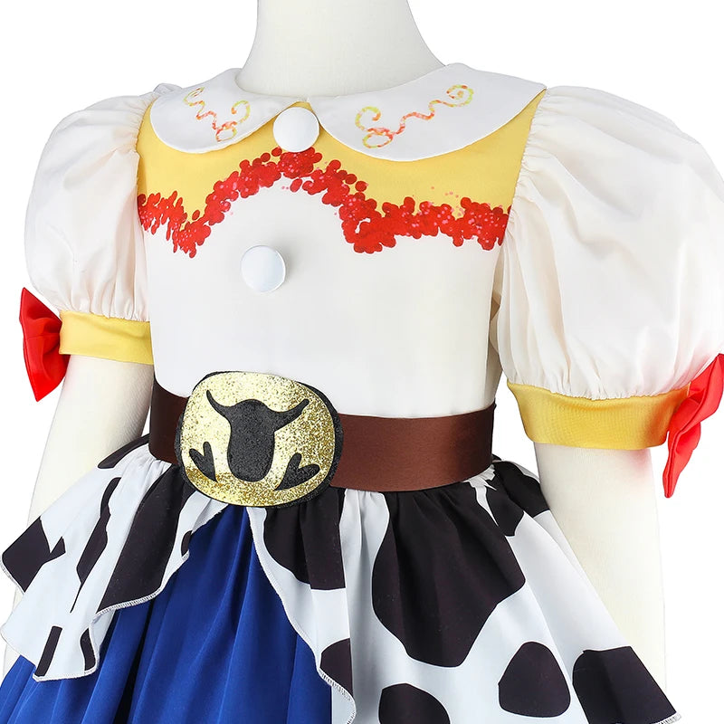 Charming girls' casual cowgirl dress detail with bow accent by Magic Tree Kids