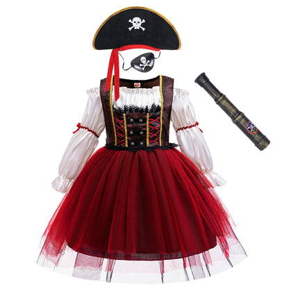 Girls' little pirate captain costume dress from Magic Tree Kids