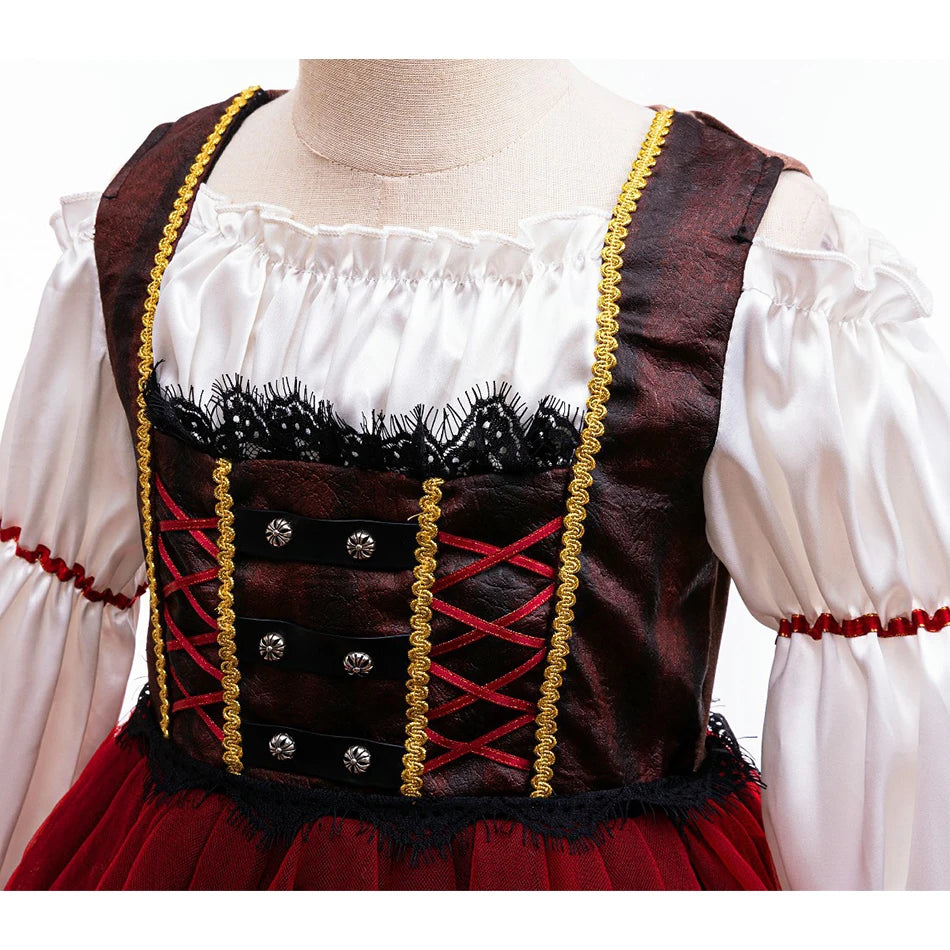 Bold Halloween pirate costume dress for little adventurers