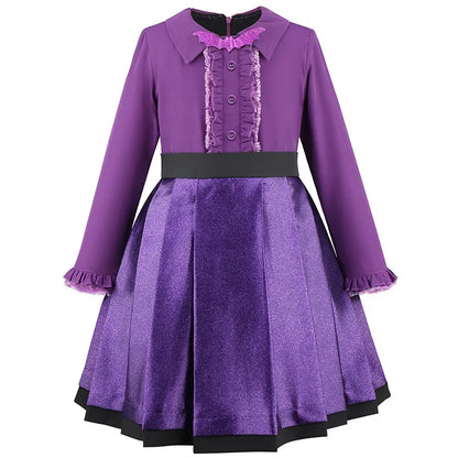 A-line purple vampire princess dress for carnival and cosplay parties