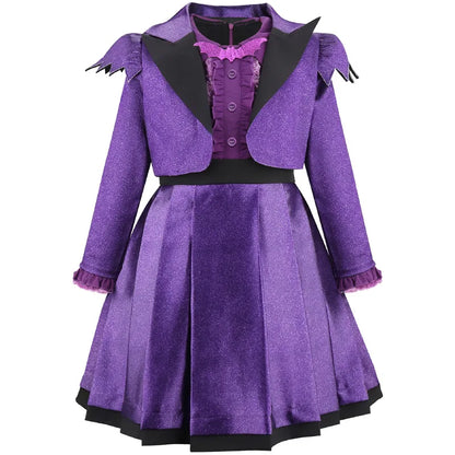 Mid-calf purple princess costume set for girls by Magic Tree Kids