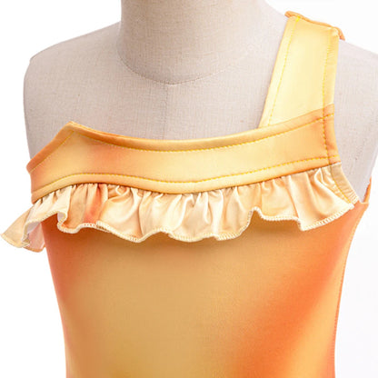 Earthy-toned nature princess costume dress for dress-up play