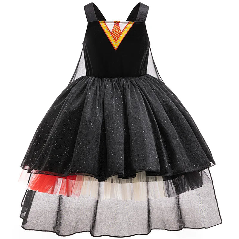 Girls' wizard school Halloween costume dress with hat by Magic Tree Kids
