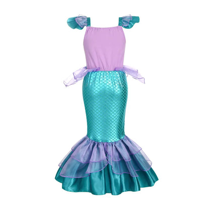 Magical Mermaid princess costume for girls, detail view – Magic Tree Kids