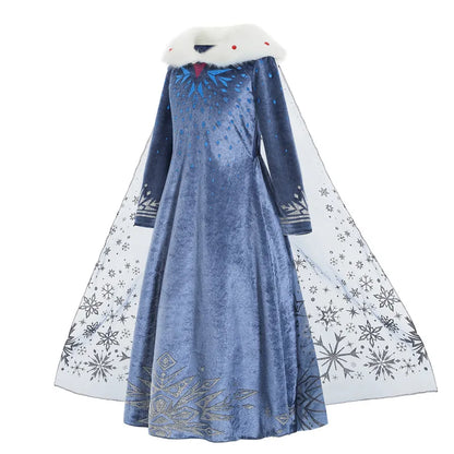 Northern Ice Queen deluxe costume set for girls, front view – Magic Tree Kids