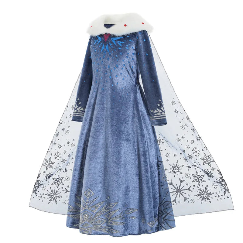 Northern Ice Queen deluxe costume set for girls, front view – Magic Tree Kids