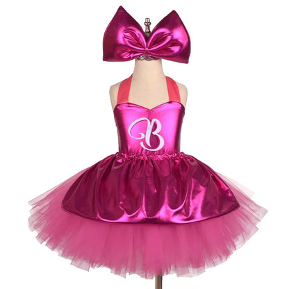 Rosy pink dress-up tutu dress by Magic Tree Kids