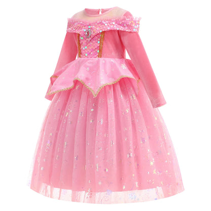 Pink Princess Costume for Girls, front view – Magic Tree Kids