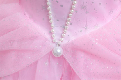 Pink Princess starry gown for girls, full outfit – Magic Tree Kids