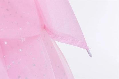 Pink Princess starry gown for girls, styling detail – Magic Tree Kids