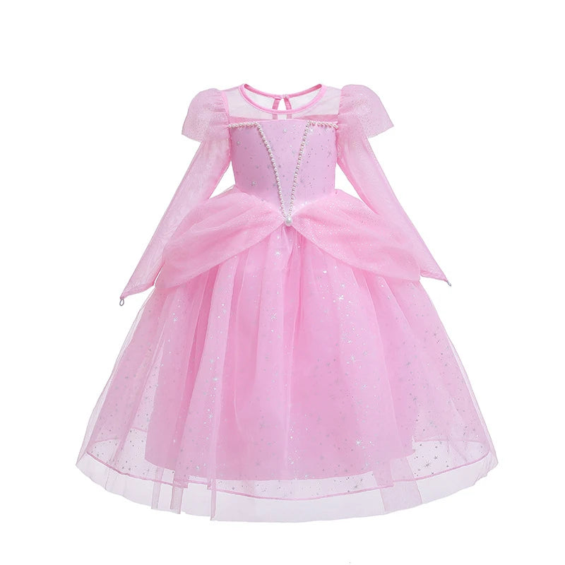 Pink Princess starry gown for girls – Magic Tree Kids