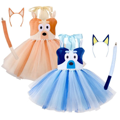 Playful puppy tutu dress-up set with fluffy layered skirt by Magic Tree Kids