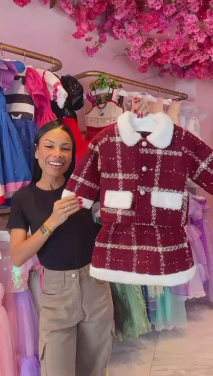 Charming Winter Sparkle Set – Red & White Elegance