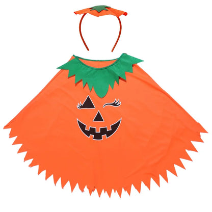 Pumpkin witch two-piece Halloween dress-up set for boys and girls