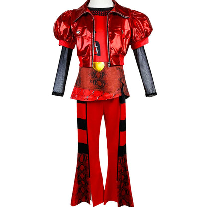 Full rebel-royal costume look with wig for costume parties