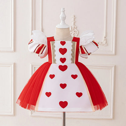 Royal Hearts baby princess ball gown with heart motifs by Magic Tree Kids