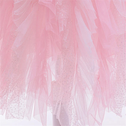 Royal Pink Blossom Gown for girls, sparkle detail – Magic Tree Kids