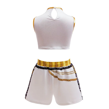 Bright streetwear-inspired girls' stage performance outfit