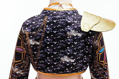 Girls' coordinated top, jacket and bottoms dance performance set