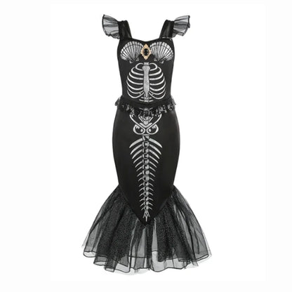 Ocean-inspired mermaid costume set with coordinating accessories