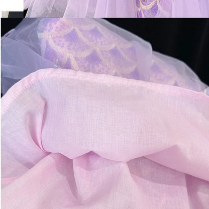 Seashell Sparkle dress for girls, full outfit – Magic Tree Kids