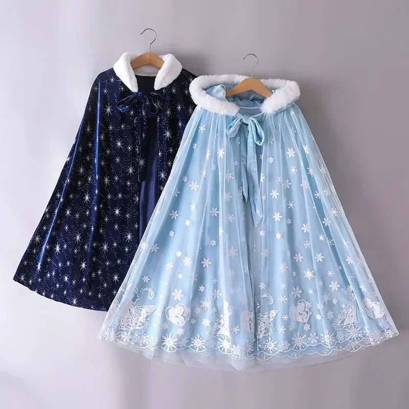 Snow Queen winter cape for girls – Magic Tree Kids