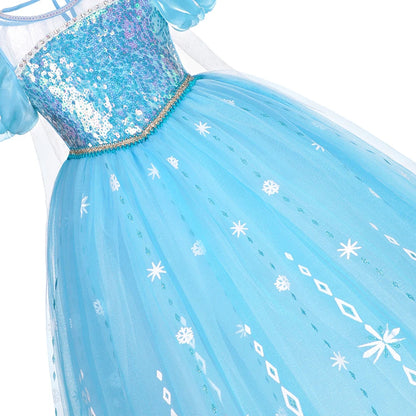 Snowlight Queen costume accessories: silver tiara and matching gloves for girls