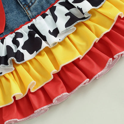 Coordinated three-piece summer skirt set for girls by Magic Tree Kids