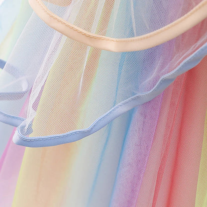 Unicorn-inspired princess party dress for little girls