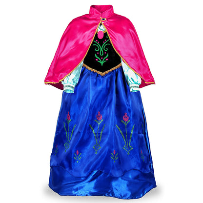 Winter Princess dress and wig set for girls, front view – Magic Tree Kids