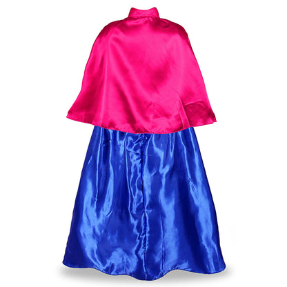 Winter Princess dress and wig set for girls, detail view – Magic Tree Kids