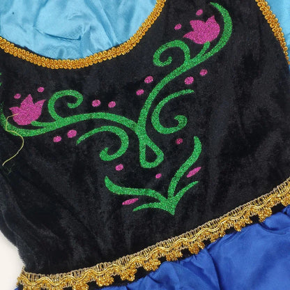 Winter Princess dress and wig set for girls, back view – Magic Tree Kids
